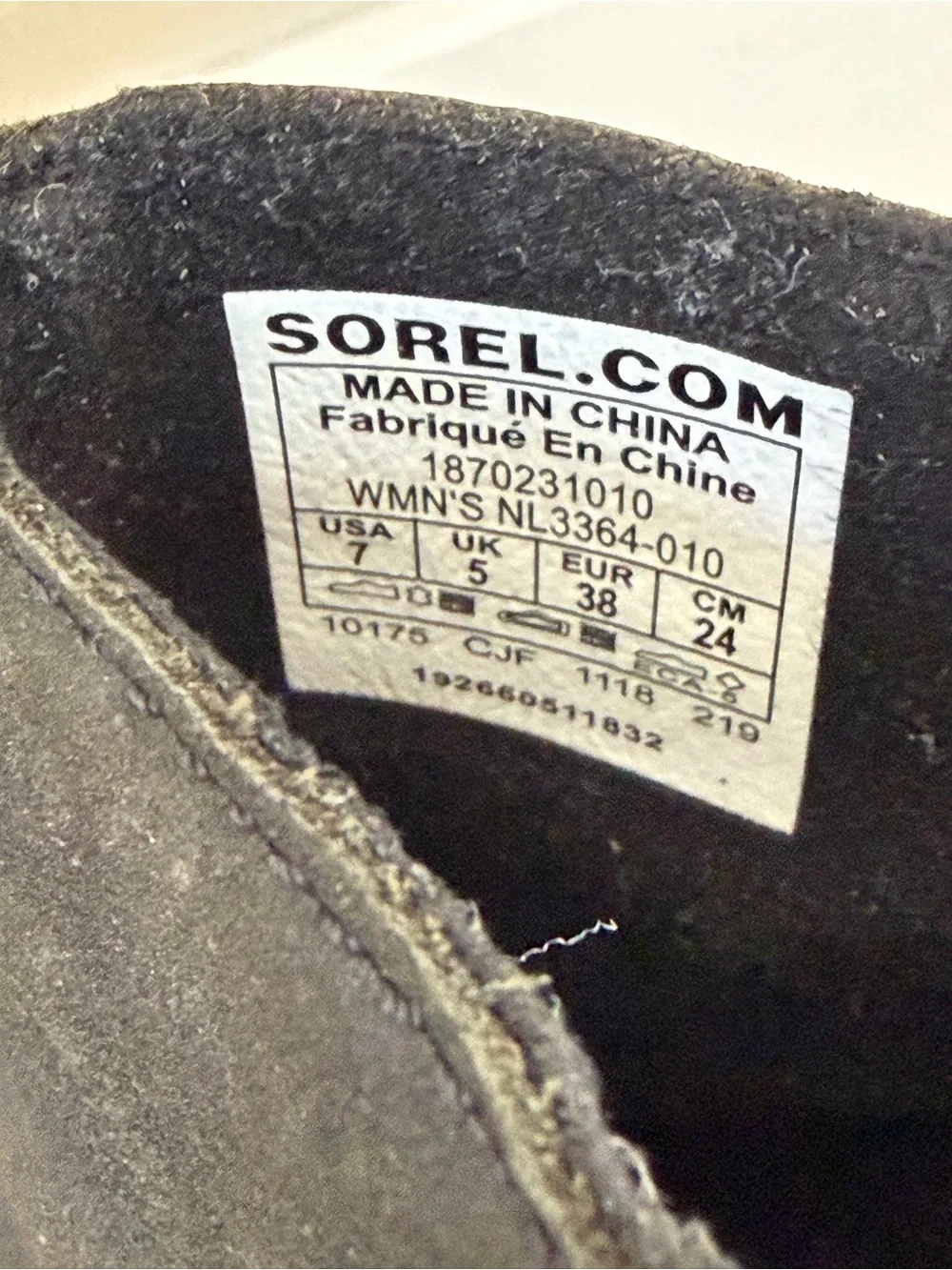 SOREL Joan of Arctic Wedge II Zip Black Leather Boots Women’s 7 Waterproof